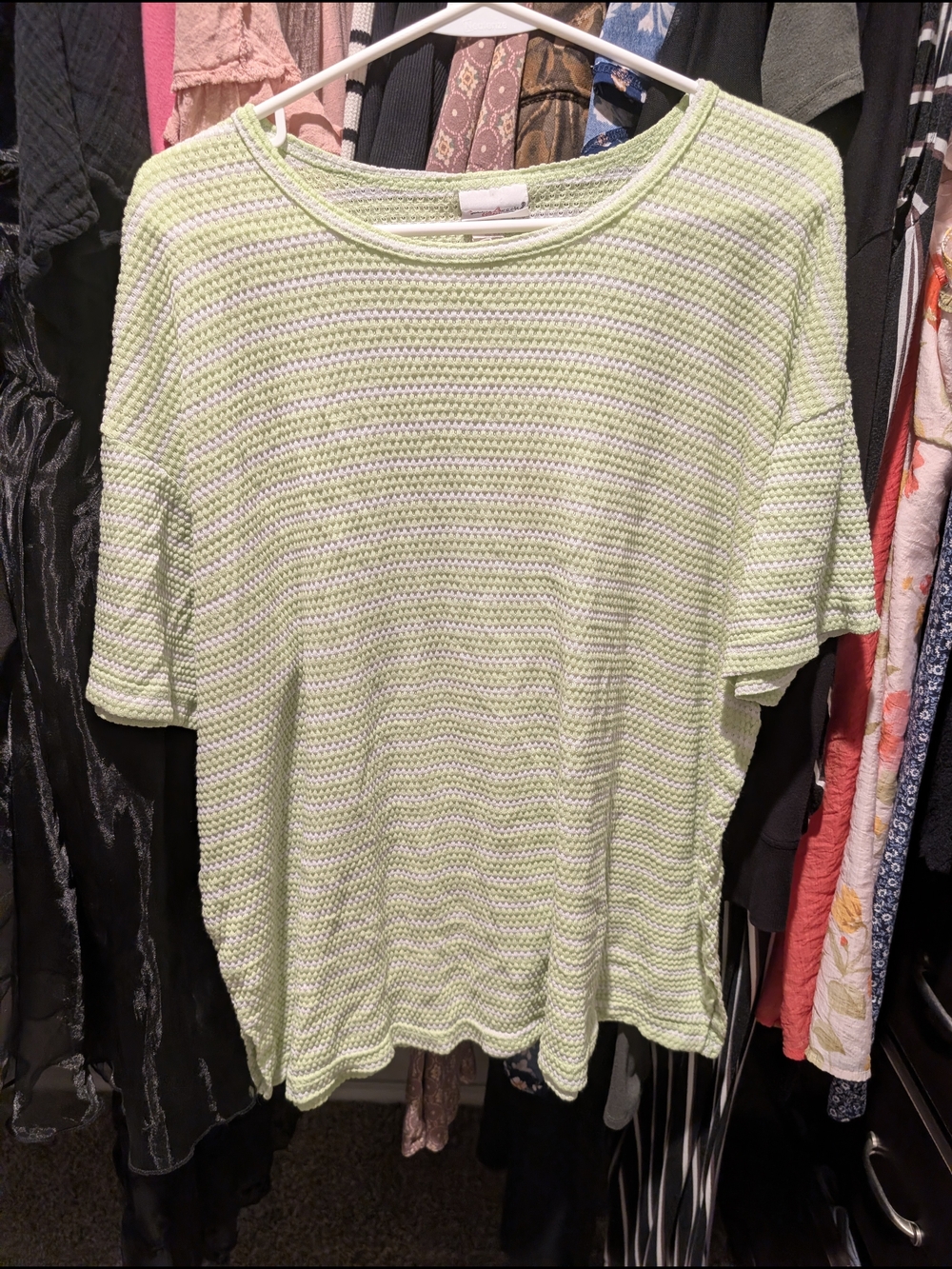 Bobbie Brooks Light Green Short-Sleeve Knit Top